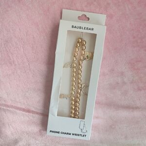 Baublebar Phone Charm Wristlet Bling Bows And Wine New